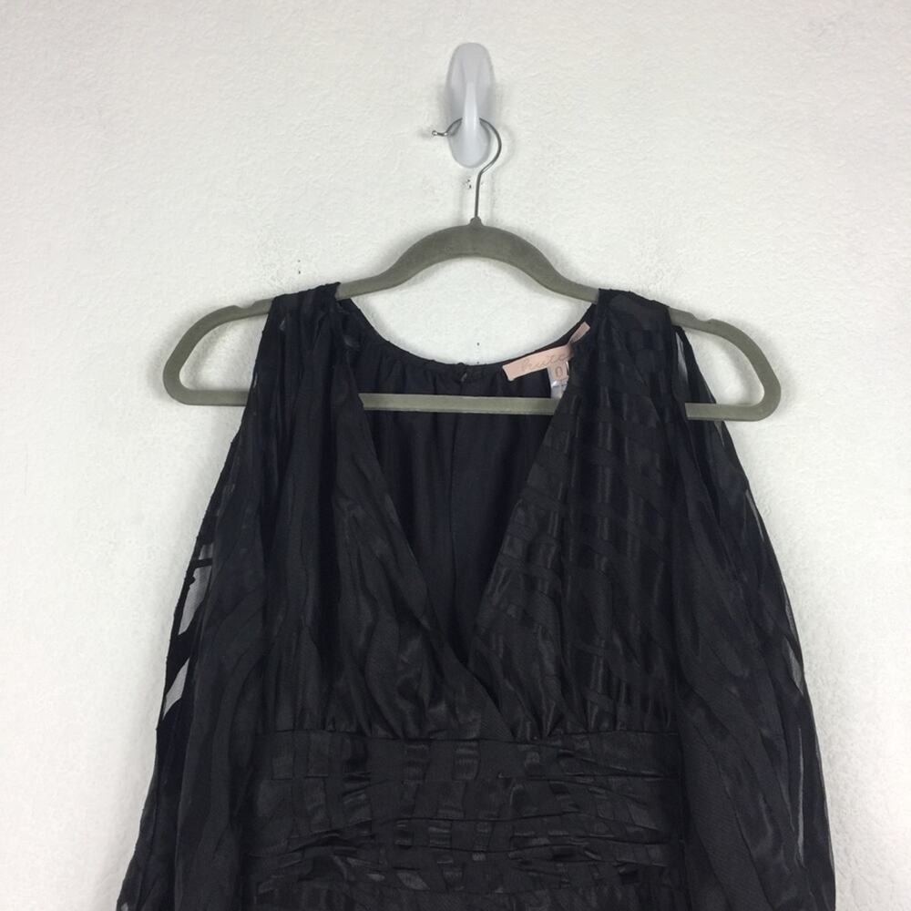 NWT Anthropologie Hutch Jac Maxi Dress Size 0 Black Zebra Burnout Whimsigoth - Picture 4 of 15